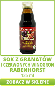  Sok z granatów i czerwonych winogron 125ml Rabenhorst